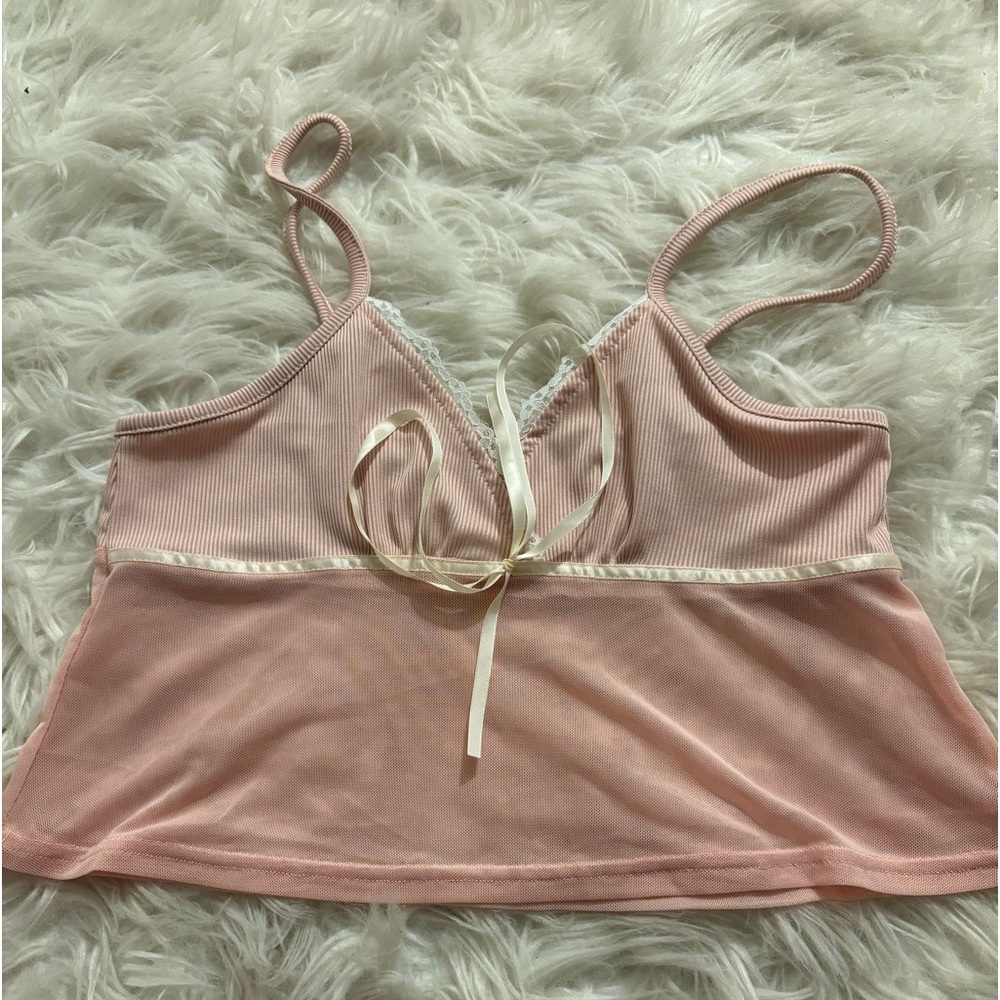 pink lacy babydoll tank!